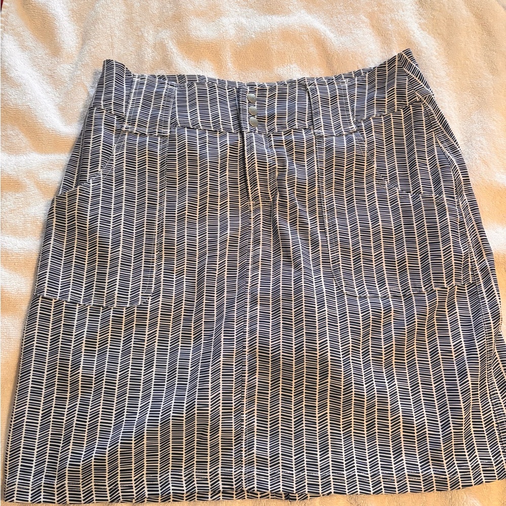 Jofit Navy and White A-Line Skirt